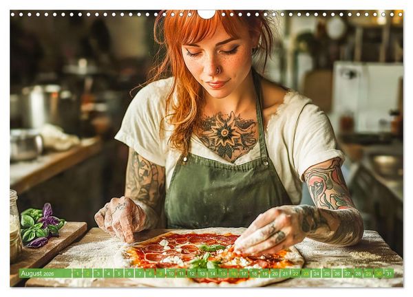 Produktbild: Pizza f&uuml;r Genie&szlig;er! - Erleben Sie jeden Monat neue Pizza-Momente (Wandkalender 2026 DIN A3 quer), CALVENDO Monatskalender