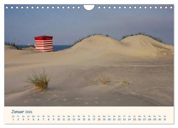 Produktbild: Urlaub auf Borkum (Wandkalender 2026 DIN A4 quer), CALVENDO Monatskalender