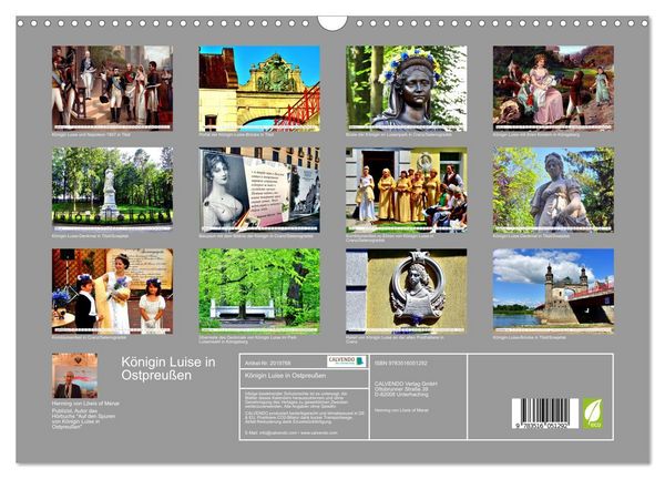 Produktbild: K&ouml;nigin Luise in Ostpreu&szlig;en (Wandkalender 2026 DIN A3 quer), CALVENDO Monatskalender