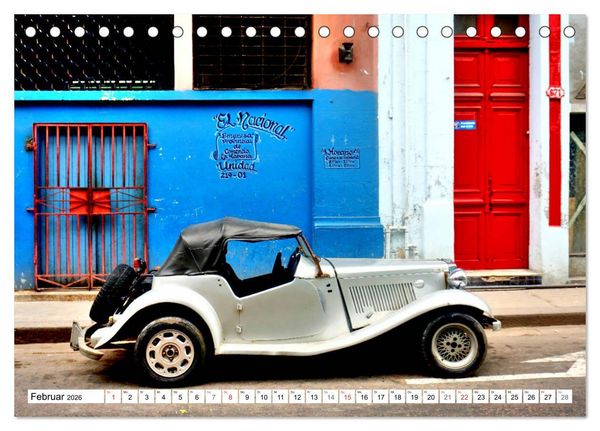 Produktbild: MG Classics - Britische Oldtimer in Kuba (Tischkalender 2026 DIN A5 quer), CALVENDO Monatskalender