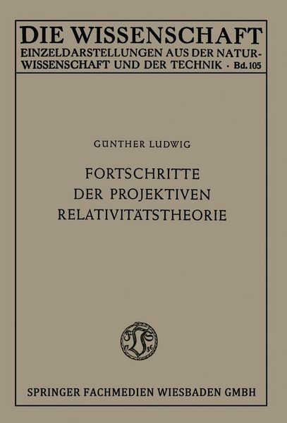 Produktbild: Fortschritte der projektiven Relativit&auml;tstheorie