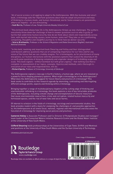 Produktbild: Criminology and the Anthropocene