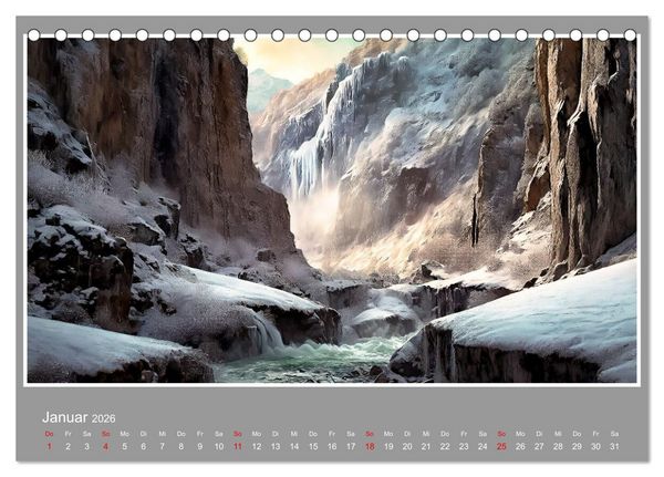 Produktbild: Landschaften im Jahreskreis (Tischkalender 2026 DIN A5 quer), CALVENDO Monatskalender