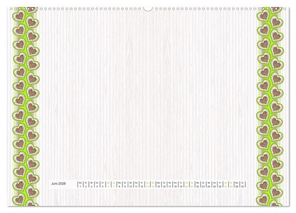 Produktbild: Bastelkalender Nostalgie-Rahmen 2026 (hochwertiger Premium Wandkalender 2026 DIN A2 quer), Kunstdruck in Hochglanz