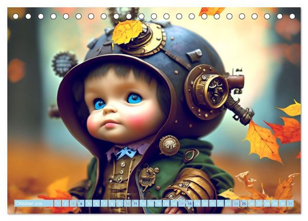 Produktbild: Kleine Steampunk Stars (Tischkalender 2026 DIN A5 quer), CALVENDO Monatskalender