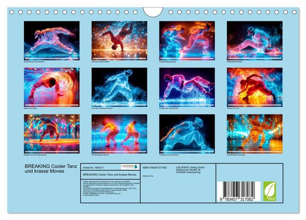 Produktbild: BREAKING Cooler Tanz und krasse Moves (Wandkalender 2026 DIN A4 quer), CALVENDO Monatskalender