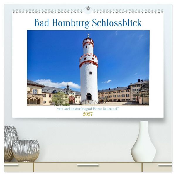 Produktbild: Bad Homburg Schlossblick (hochwertiger Premium Wandkalender 2027 DIN A2 quer), Kunstdruck in Hochglanz