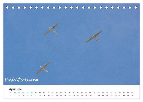 Produktbild: Flugzeuge auf der Wasserkuppe 2026 (Tischkalender 2026 DIN A5 quer), CALVENDO Monatskalender