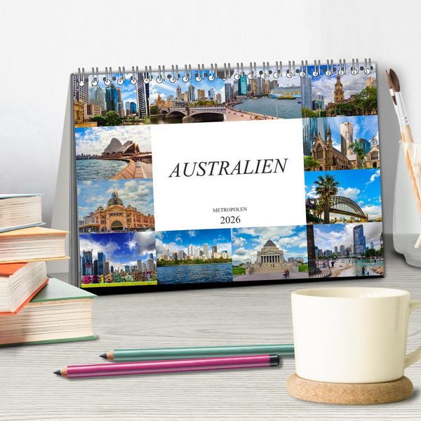 Produktbild: Australien Metropolen (Tischkalender 2026 DIN A5 quer), CALVENDO Monatskalender