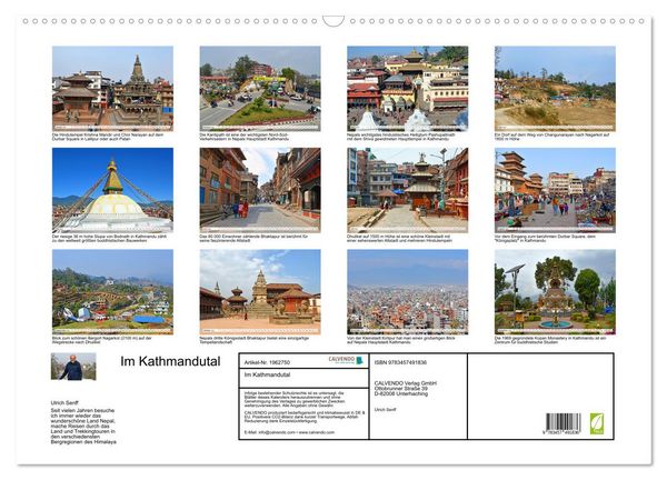 Produktbild: Im Kathmandutal (Wandkalender 2026 DIN A2 quer), CALVENDO Monatskalender