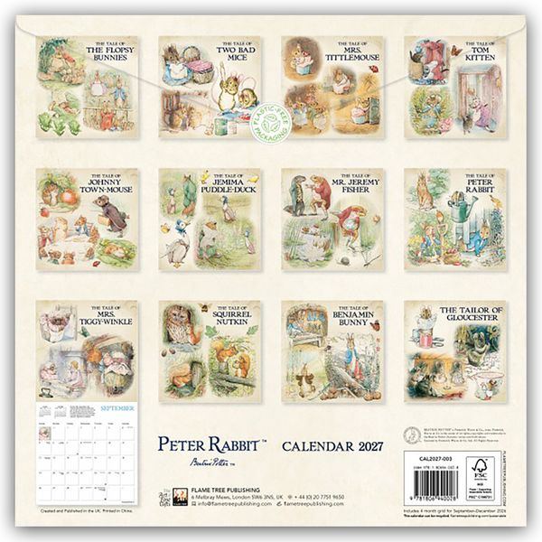 Produktbild: The World of Peter Rabbit &ndash; Die Welt von Peter Rabbit 2027 &ndash; Original Flame Tree Publishing-Kalender [Kalender]