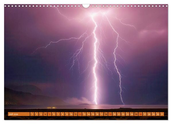 Produktbild: Mega-Blitze (Wandkalender 2026 DIN A3 quer), CALVENDO Monatskalender