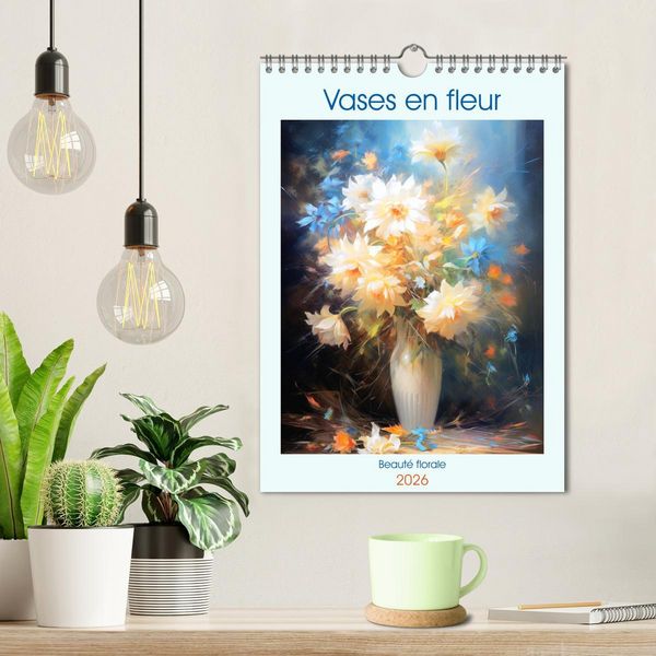 Produktbild: Vases en fleur (Calendrier mural 2026 DIN A4 horizontal), CALVENDO calendrier mensuel