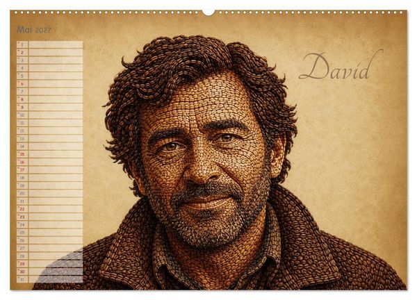 Produktbild: Kaffeetypen - Charakterk&ouml;pfe aus Bohnen (hochwertiger Premium Wandkalender 2027 DIN A2 quer), Kunstdruck in Hochglanz