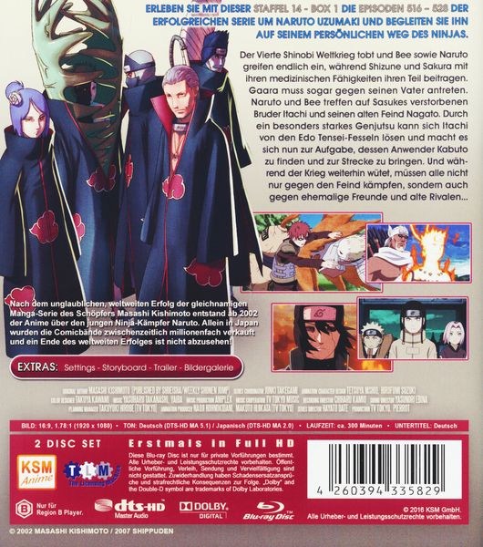 Naruto Shippuden - Staffel 14 - Box 1 - Uncut [2 BRs] als Blu-ray
