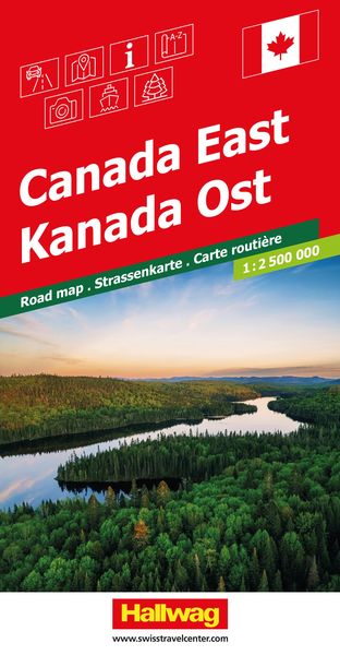 Produktbild: Hallwag Strassenkarte Kanada Ost 1:2,5 Mio.