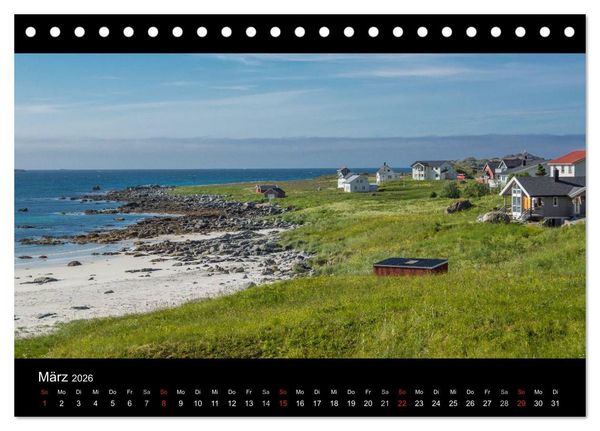 Produktbild: Sommer auf den Lofoten (Tischkalender 2026 DIN A5 quer), CALVENDO Monatskalender