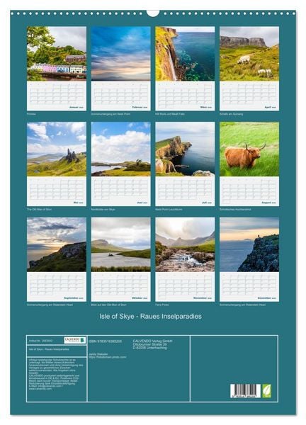 Produktbild: Isle of Skye - Raues Inselparadies (Wandkalender 2026 DIN A2 hoch), CALVENDO Monatskalender