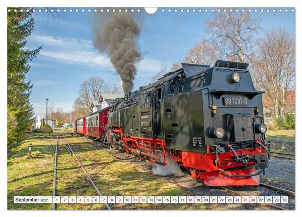 Produktbild: Dampflokomotiven im Harz - Eine Reise in die goldene &Auml;ra der Eisenbahn (Wandkalender 2027 DIN A3 quer), CALVENDO Monatskalender