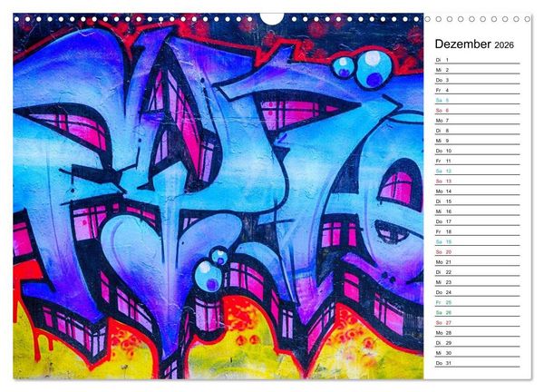 Produktbild: Dresden Graffiti (Wandkalender 2026 DIN A3 quer), CALVENDO Monatskalender
