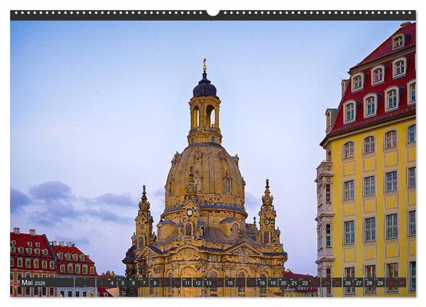 Produktbild: Dresden - Die Frauenkirche (hochwertiger Premium Wandkalender 2026 DIN A2 quer), Kunstdruck in Hochglanz