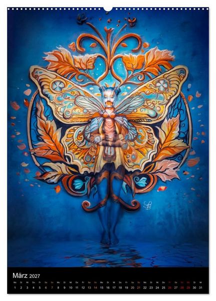Produktbild: Klangk&ouml;rper - Bodypainting Adventures (Wandkalender 2027 DIN A2 hoch), CALVENDO Monatskalender