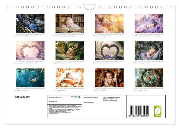 Produktbild: Babyzauber (Wandkalender 2026 DIN A4 quer), CALVENDO Monatskalender