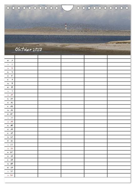 Produktbild: Familienplaner - Sylt (Wandkalender 2027 DIN A4 hoch), CALVENDO Monatskalender