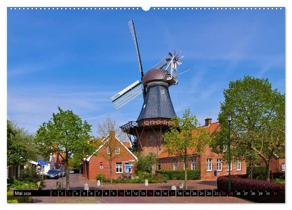 Produktbild: Papenburg und das Rheiderland (hochwertiger Premium Wandkalender 2026 DIN A2 quer), Kunstdruck in Hochglanz