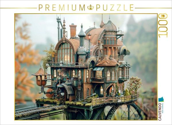 "CALVENDO Puzzle Ein Motiv aus dem Kalender ""Miniaturwelt Faszinierend winzige Häuser im Steampunk-Stil"" | 1000 Teile Lege-Größe 64x48cm Foto-Puzzle für glückliche Stunden"