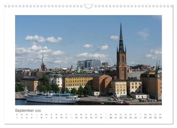 Produktbild: Stockholm - Licht des Nordens (Wandkalender 2026 DIN A3 quer), CALVENDO Monatskalender