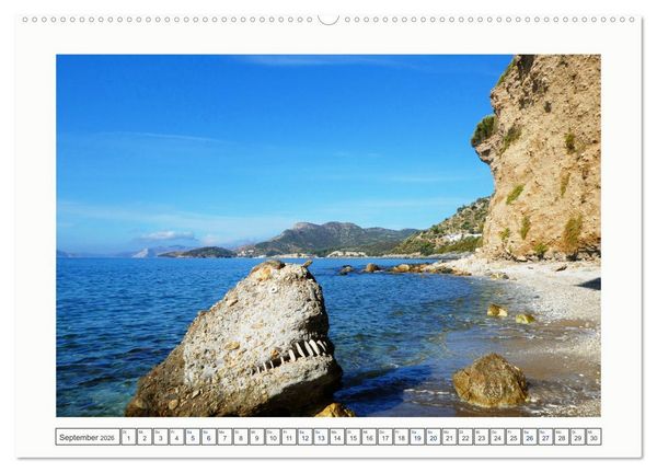 Produktbild: Samos - gr&uuml;ne Perle in der &Auml;g&auml;is (hochwertiger Premium Wandkalender 2026 DIN A2 quer), Kunstdruck in Hochglanz