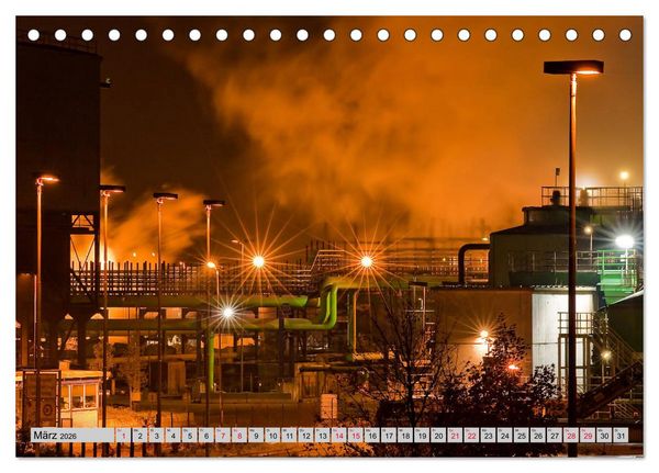 Produktbild: Es wird Nacht in Duisburg (Tischkalender 2026 DIN A5 quer), CALVENDO Monatskalender