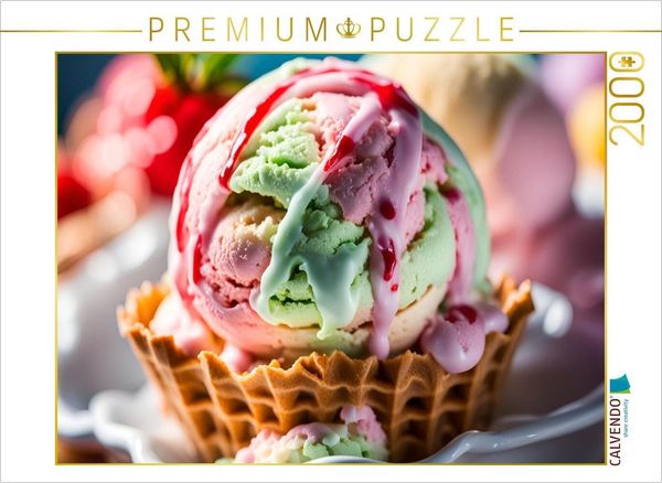 Produktbild: CALVENDO Puzzle Eiscreme - Verlockende Versuchung | 2000 Teile Lege-Gr&ouml;&szlig;e 90x67cm Foto-Puzzle f&uuml;r gl&uuml;ckliche Stunden