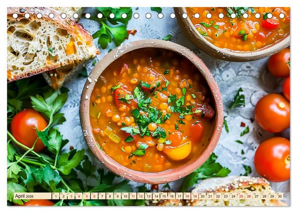 Produktbild: Alles Tomate oder was?! - Herzhafte Speisen rund um die Tomate (Tischkalender 2026 DIN A5 quer), CALVENDO Monatskalender