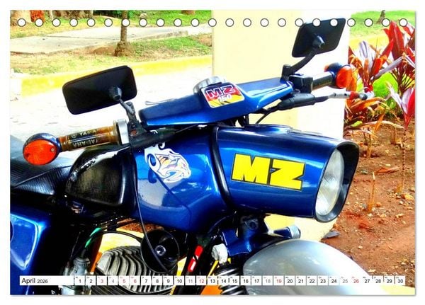 Produktbild: Motorrad-Legende MZ TS 150 - Ein Exportschlager der DDR (Tischkalender 2026 DIN A5 quer), CALVENDO Monatskalender