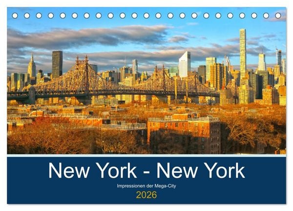 Produktbild: New York - New York. Impressionen der Mega-City (Tischkalender 2026 DIN A5 quer), CALVENDO Monatskalender