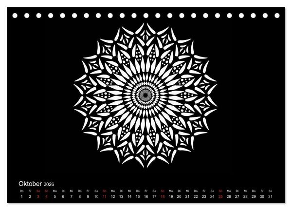Produktbild: Entspannung und Ruhe durch Mandalas (Tischkalender 2026 DIN A5 quer), CALVENDO Monatskalender
