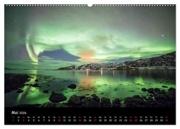 Produktbild: Nordlichtkalender (Wandkalender 2026 DIN A2 quer), CALVENDO Monatskalender