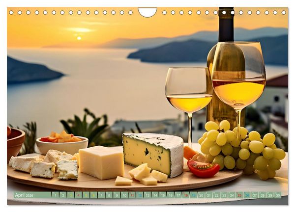 Produktbild: Gourmet K&auml;se - und Weingenuss (Wandkalender 2026 DIN A4 quer), CALVENDO Monatskalender