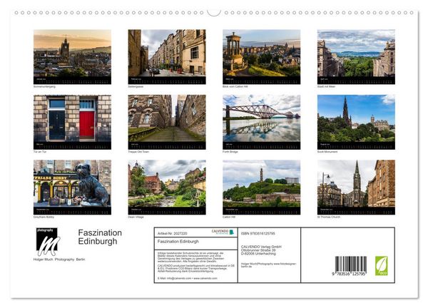 Produktbild: Faszination Edinburgh (hochwertiger Premium Wandkalender 2026 DIN A2 quer), Kunstdruck in Hochglanz