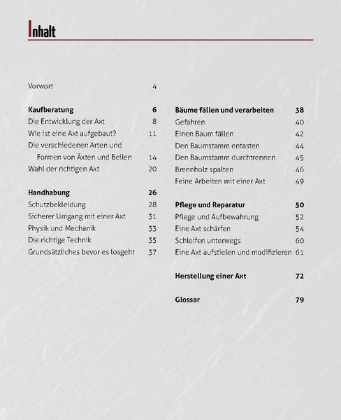 Produktbild: Der Mann und seine Axt: Bau &ndash; Handhabung &ndash; Pflege