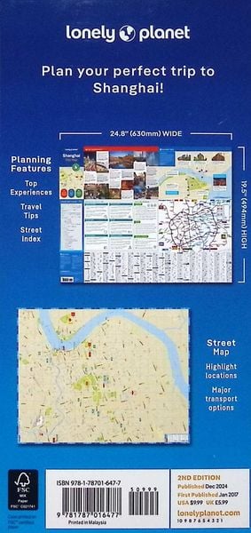 Produktbild: Lonely Planet Shanghai City Map