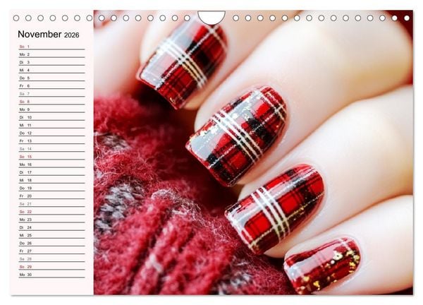 Produktbild: Kreative Nagelkunst. Ausdrucksstarke Designs und Farben (Wandkalender 2026 DIN A4 quer), CALVENDO Monatskalender