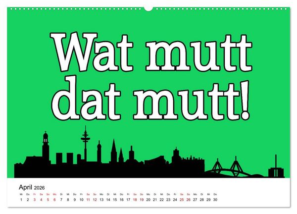 Produktbild: Hamburger Schnack (hochwertiger Premium Wandkalender 2026 DIN A2 quer), Kunstdruck in Hochglanz