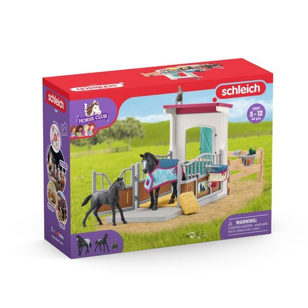 Produktbild: schleich&reg; 42611 Pferdebox mit Stute und Fohlen