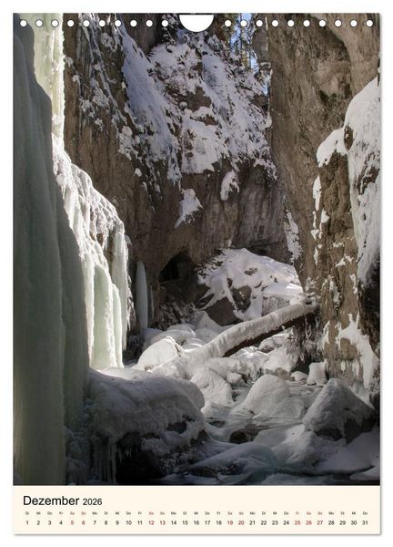 Produktbild: Partnachklamm (Wandkalender 2026 DIN A4 hoch), CALVENDO Monatskalender