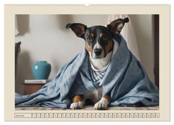 Produktbild: Historische Hundetage (hochwertiger Premium Wandkalender 2026 DIN A2 quer), Kunstdruck in Hochglanz