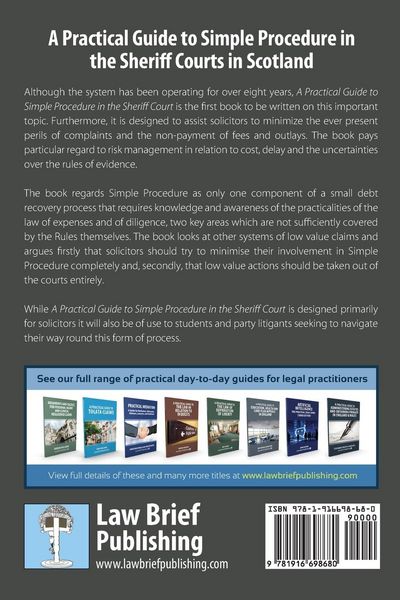 Produktbild: A Practical Guide to Simple Procedure in the Sheriff Courts in Scotland