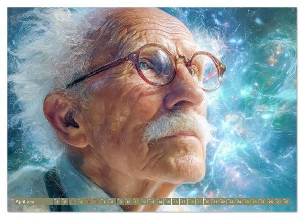 Produktbild: Mystiker und Denker - Bekannte Gesichter der Vergangenheit (hochwertiger Premium Wandkalender 2026 DIN A2 quer), Kunstdruck in Hochglanz